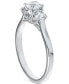 ფოტო #3 პროდუქტის Diamond Round-Cut Three Stone Diamond Engagement Ring (1 ct. t.w.) in 14k White Gold