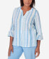 ფოტო #5 პროდუქტის Women's Hyannisport Stripe Button Down Blouse Top