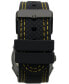 Men's 44mm Black Sport Calendar Stitched Rubber Band Watch