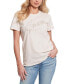 ფოტო #1 პროდუქტის Women's Cotton Lace-Logo Short-Sleeve Easy T-Shirt