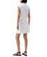 Фото #2 товара Women's Linen-Blend Sleeveless Twist-Front Shirtdress