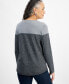 Фото #2 товара Women's Crewneck Cotton Colorblocked Sweater, Created for Macy's