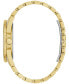 ფოტო #4 პროდუქტის Men's Classic Crystal Gold-Tone Stainless Steel Bracelet Watch Box Set 43mm