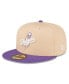 Фото #3 товара Men's Peach, Purple Los Angeles Dodgers 1988 World Series Side Patch 59FIFTY Fitted Hat