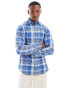 Фото #1 товара Polo Ralph Lauren icon logo multi check oxford shirt custom fit in blue