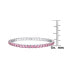 Pink Cubic Zirconia October Birthstone Tennis Stretch Bracelet