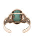 Agave Genuine Blue Turquoise Oval Cuff Bracelet