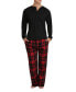 ფოტო #1 პროდუქტის Men's Flannel Pajama Set