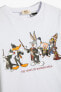 Фото #3 товара Футболка Koton Respect Life - Yaşama Saygı, модель Looney Tunes Lisanslı Короткая футболка с велосипедным воротником