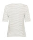 Women's 100% Cotton Stripe and Placement Print T-Shirt