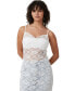 ფოტო #4 პროდუქტის Women's Lace Slip Maxi Dress