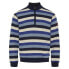 Синий свитер с застежкой на молнии Sea Ranch Hutchinson для мужчин Dark Navy Multi Stripe, L - фото #2