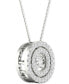 Фото #4 товара Twinkling Diamond Star diamond Double Halo 18" Pendant Necklace (3/8 ct. t.w.) in 10k White Gold