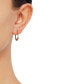 ფოტო #2 პროდუქტის 2-Pc. Set Cubic Zirconia Stud & Ruffle Oval Hoop Earrings in 10k Gold