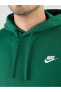 Фото #2 товара Sportswear Club Fleece Erkek Yeşil Günlük Stil Sweatshirt BV2654-341