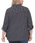 ფოტო #2 პროდუქტის Plus Size Cotton Printed Utility Shirt