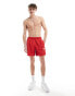 Фото #1 товара adidas Originals trefoil three stripe swim shorts in red