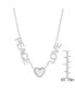 Фото #3 товара STEELTIME stainless Steel Peace Love Drop Necklace with Heart Charm