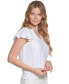 ფოტო #3 პროდუქტის Women's Ruffled-Sleeve Smocked Waist Blouse