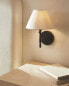 Lamp | wall lamp with linen lampshade