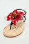 Floral flat slider sandals