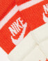 Nike Everyday Cushioned 1 pack crew socks in white & red