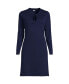 ფოტო #3 პროდუქტის Plus Size Cotton Interlock Long Sleeve Above the Knee Nightgown