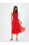 Фото #7 товара Kadın Kırmızı Desenli Elbise