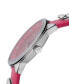 ფოტო #3 პროდუქტის Women's Pin Pink Dial Calfskin Leather Watch
