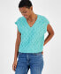 ფოტო #1 პროდუქტის Women's Extended Shoulder Cable-Knit Sweater Vest, Created for Macy's