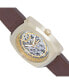 ფოტო #2 პროდუქტის Men Gatling Leather Watch - Gold/Brown, 44mm