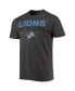 Men's '47 Charcoal Detroit Lions Dark Ops Super Rival T-shirt