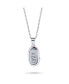 ფოტო #3 პროდუქტის Charm Baby Shoe Pendant Necklace Gift For New Mother Women Pink Enamel Bow Engravable CZ Accent .925 Sterling Silver