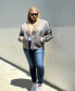 Фото #7 товара Plus Size Diamond Quilted Puffer Bomber Jacket