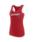 Women's Red Washington Capitals Wordmark Logo Racerback Scoop Neck Tank Top