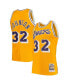 Фото #2 товара Men's Magic Johnson Gold Los Angeles Lakers 1984/85 Hardwood Classics Authentic Jersey