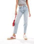 Фото #2 товара Mango mom jeans in bleach light blue