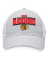 ფოტო #4 პროდუქტის Men's Heather Gray, White Chicago Blackhawks Team Trucker Snapback Hat