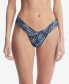 Low-Rise Printed Lace Thong