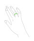 ფოტო #2 პროდუქტის Good Luck Energy Smooth Stackable Natural Dyed Green Jade Band Ring