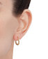 ფოტო #2 პროდუქტის Textured Tube Small Hoop Earrings in 10k Gold, 5/8"