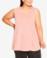 Фото #1 товара Plus Size Fit N Flare Tank Top