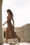 Фото #4 товара Платье из струящейся ткани с горловиной халтер ZARA