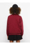 Фото #3 товара Polo Yaka Yazı Baskılı Uzun Kollu Kadın Sweatshirt