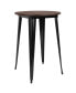 Фото #1 товара Высокий стол для бара EMMA + OLIVER из дерева и металла, круглый 30"