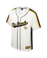 Men's Cream Distressed Cal State Long Beach The Beach Ruth Button-Up Baseball Jersey