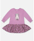 Фото #1 товара Big Girls Super Soft Dress With Print Skirt Lilac Mini Flowers