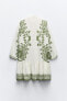 Фото #3 товара Мини-платье в стиле рустик с принтом ZARA