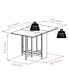 Clara 29.53" Wood Double Drop Leaf Dining Table