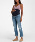 Фото #8 товара Women's Maternity Ripped Boyfriend Maternity Jeans